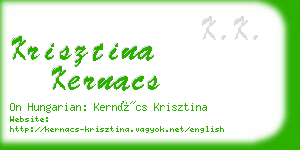 krisztina kernacs business card